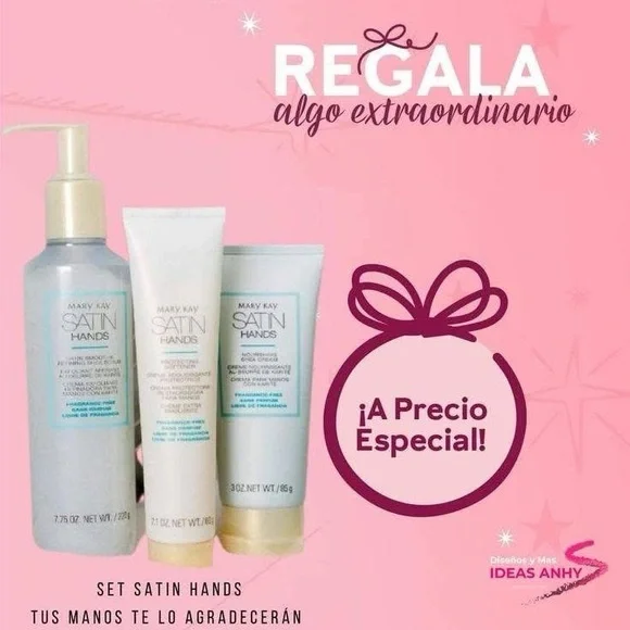 Mary Kay Satin Hands Trio with Green and White Packaging